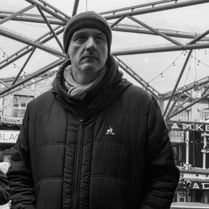 A black and white portrait