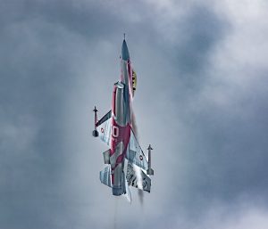 John Fletcher - Danish F16 climbs over Farnborough