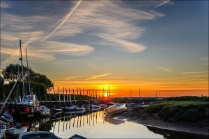 Kerry Turner - Sunset over Blakeney Quay