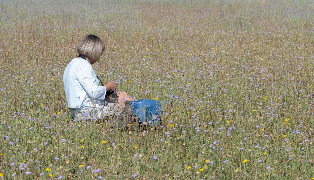 Linda immersed in her subject